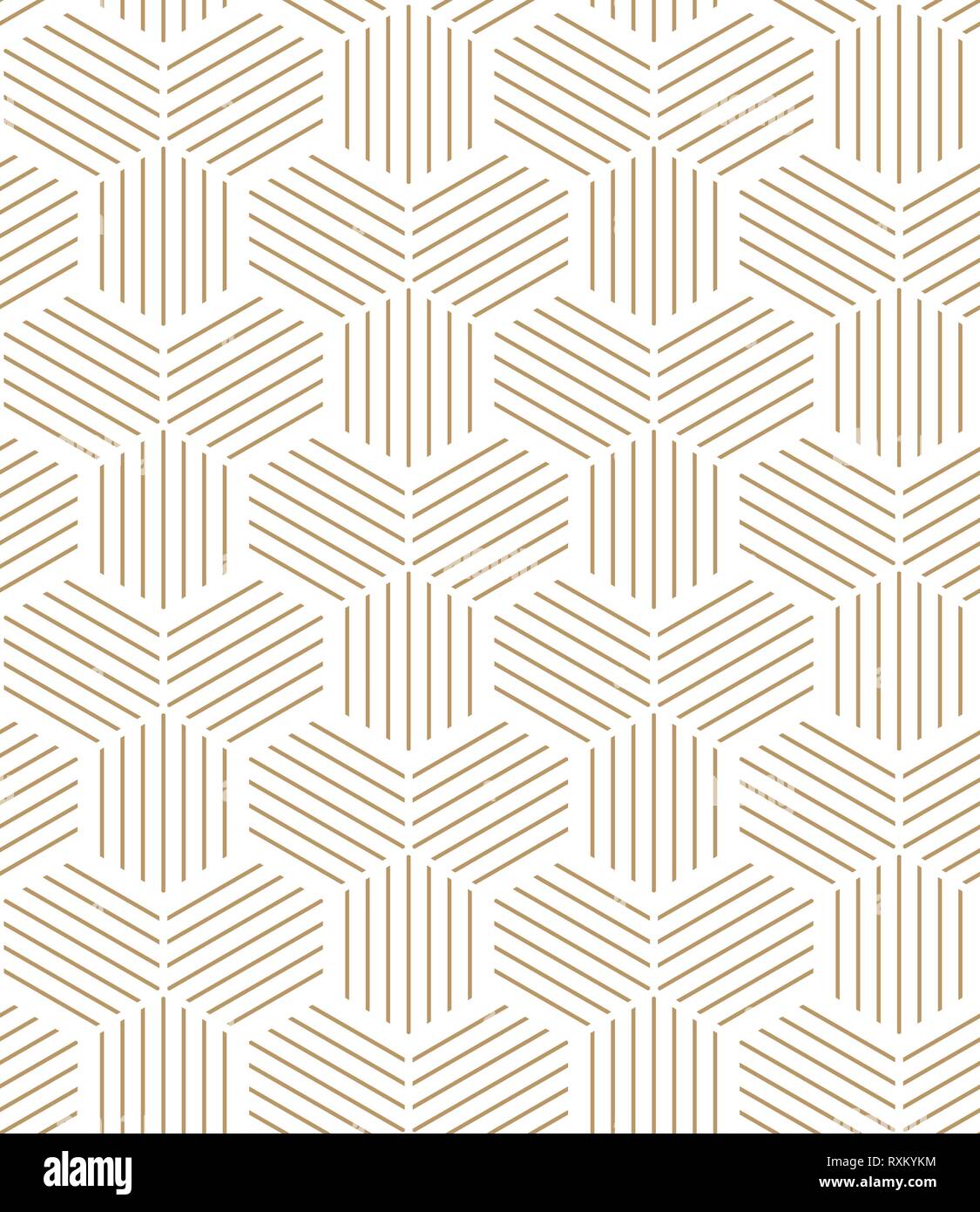 Geometrische Muster Vektor. Gold Line Hintergrund. Stock Vektor