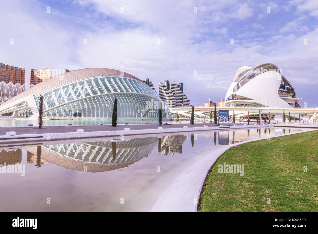 Palau de les Arts in der Stadt der Künste und Wissenschaften in Valencia, Spanien Stockfoto