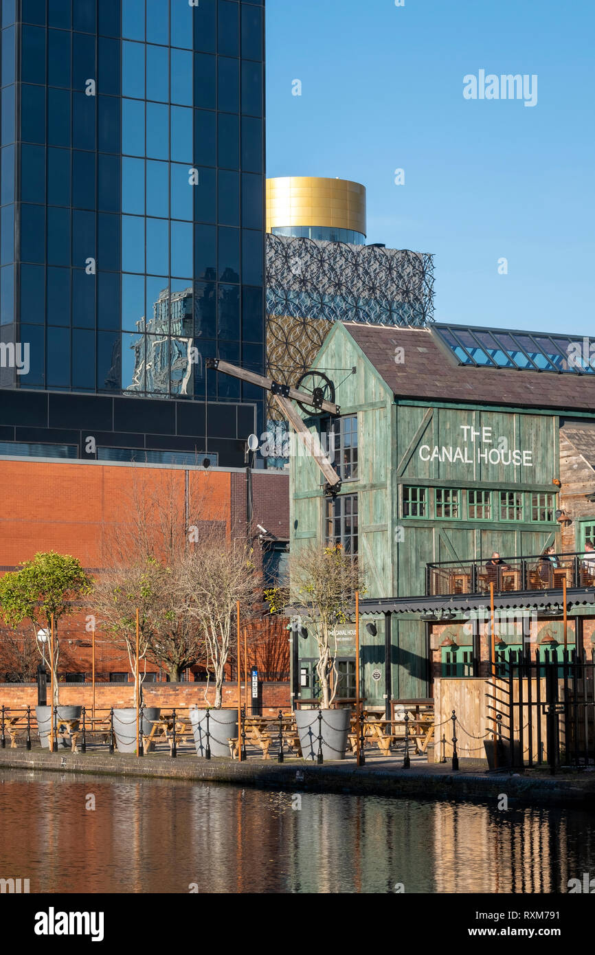 Das Canal House, Gas Street Basin, Birmingham, Großbritannien Stockfoto