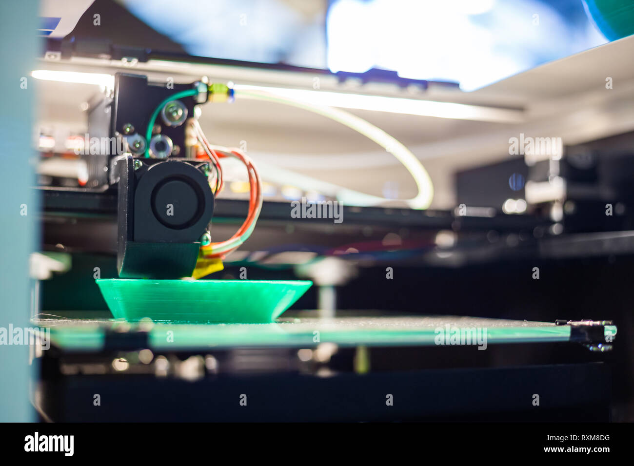 3D-Drucker während der Arbeit Stockfoto