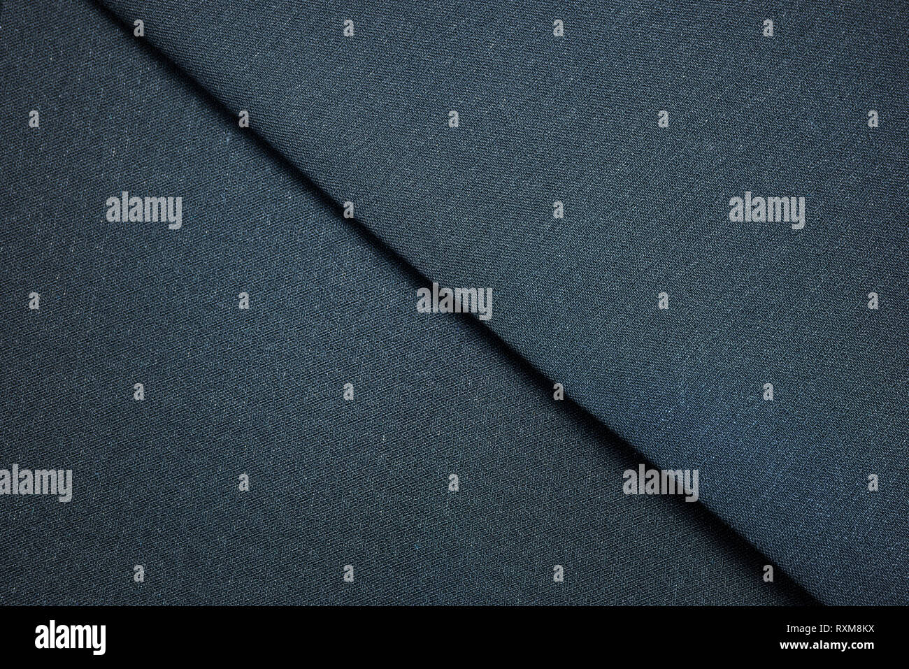 Dark Blue Textil- probe. Fabric Textur Hintergrund Konzept Stockfoto