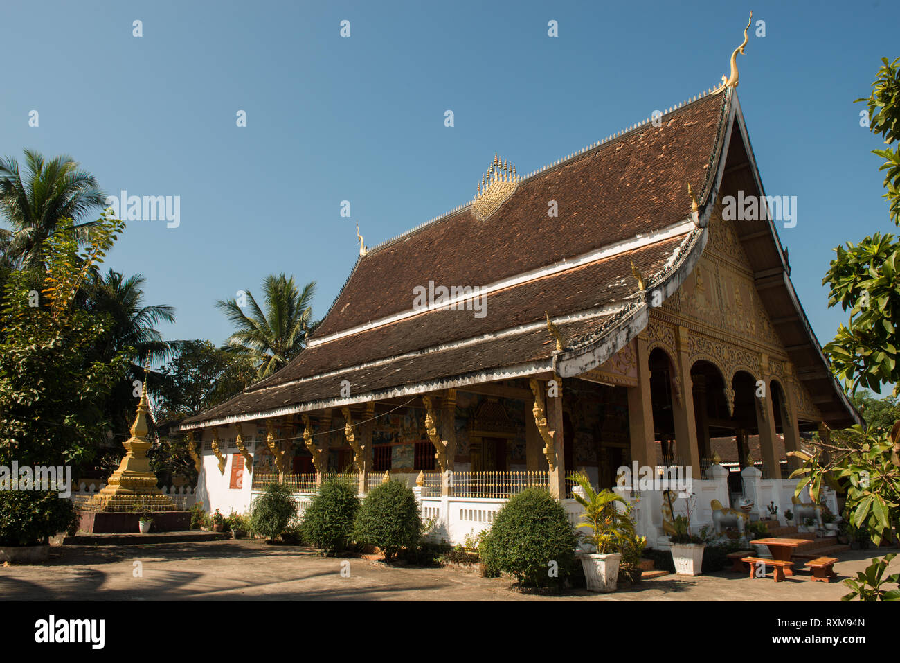 Die Tempel von Luang Prabang Stockfoto