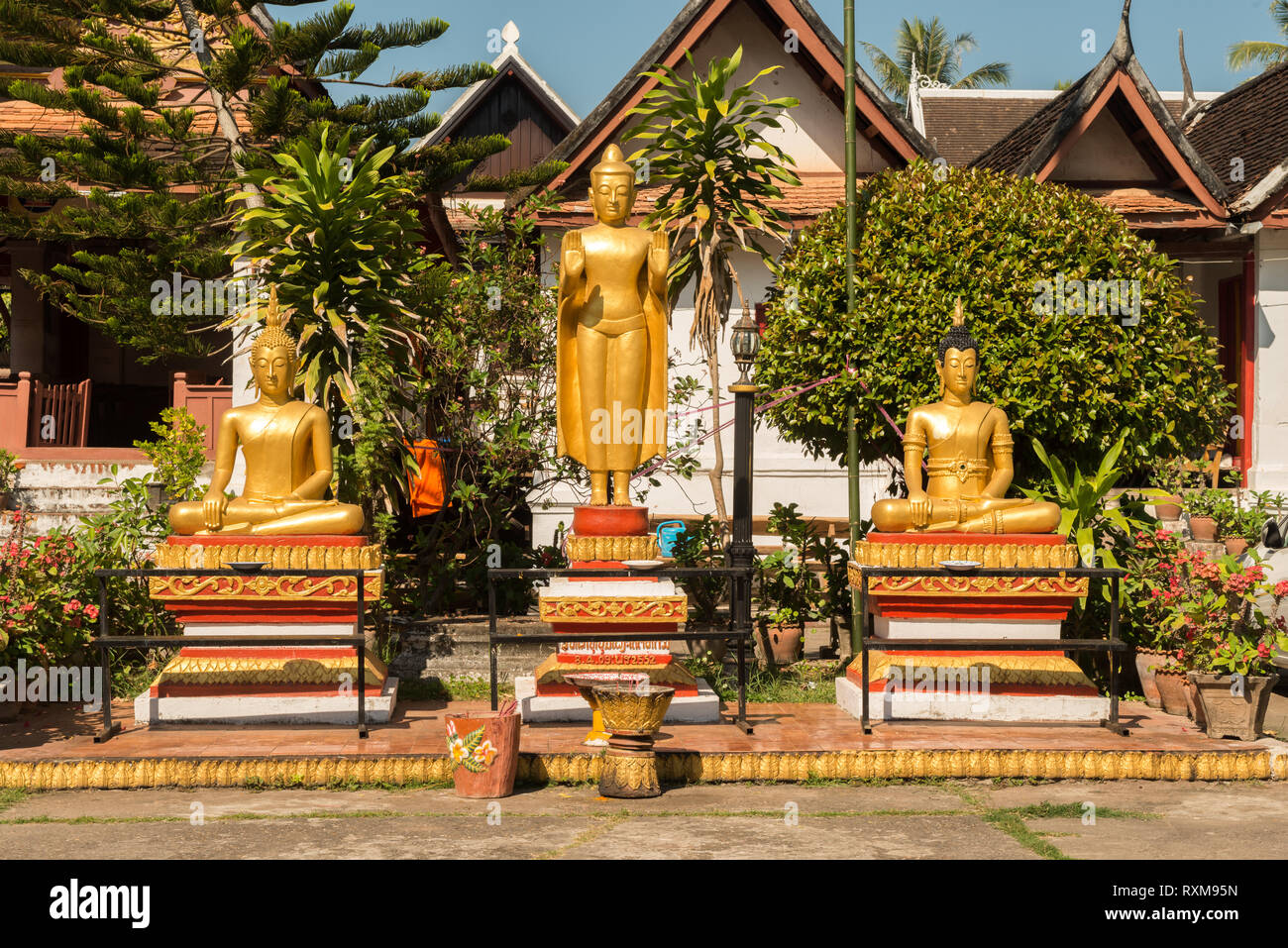 Die Tempel von Luang Prabang Stockfoto