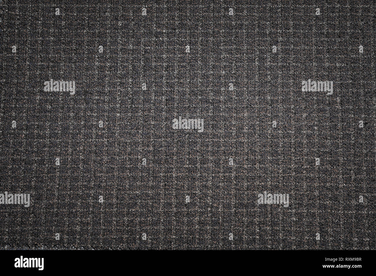 Schwarze Stoff Textur Hintergrund. Dunkle gewebte Bekleidung Material Stockfoto