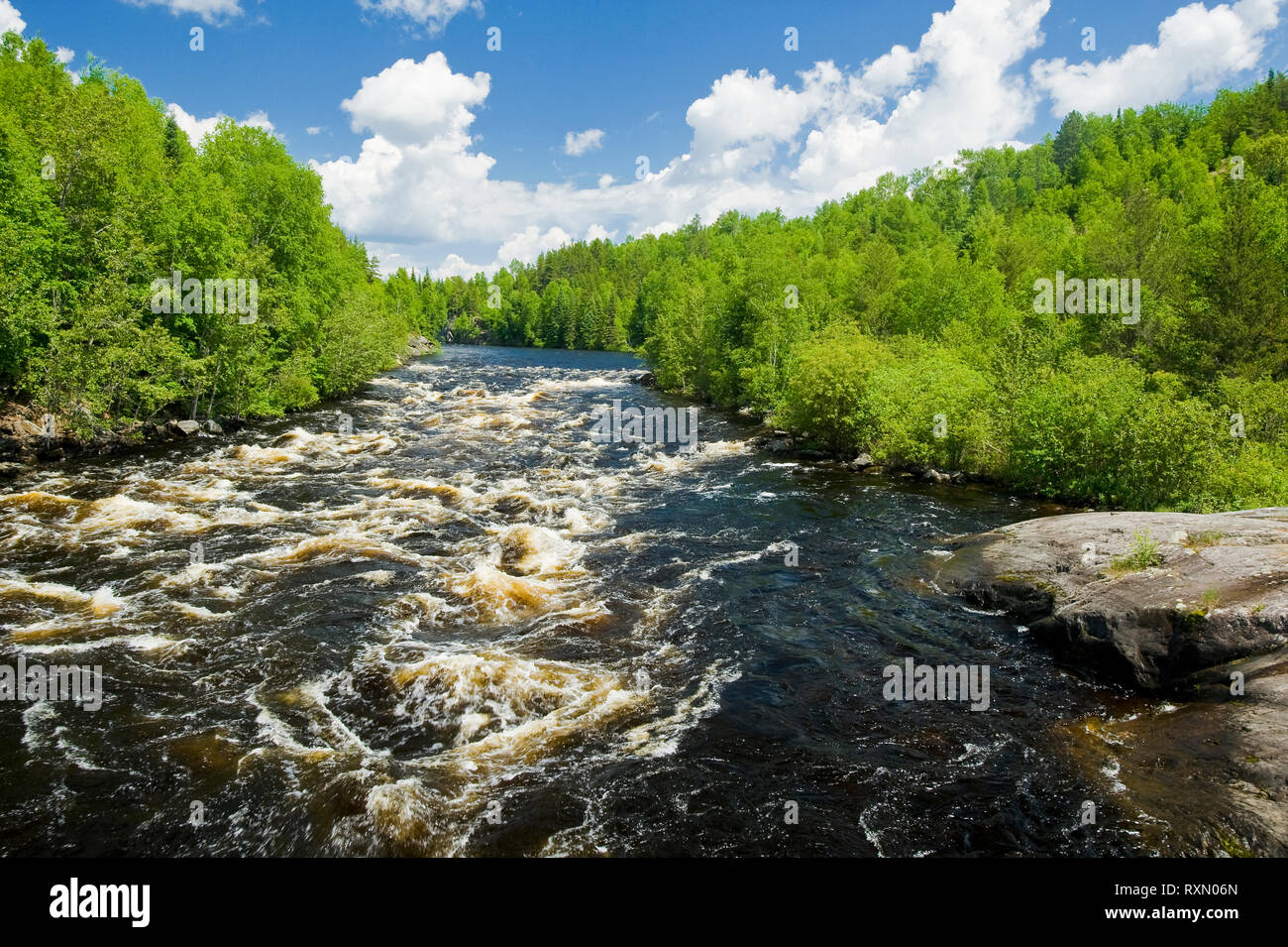 River in der Nähe von Atikokan, Ontario, Kanada Stockfoto