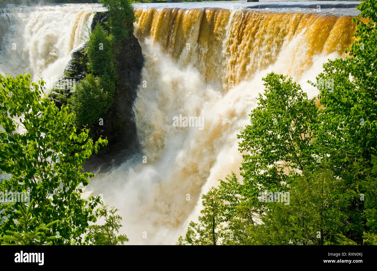 Kakabeka Falls entlang des Flusses Kaministiquia, Nord Ontario, Kanada Stockfoto