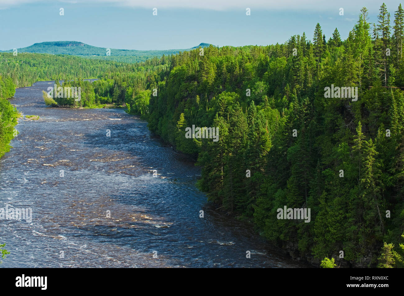 Kaministiquia Fluss, Northern Ontario, Kanada Stockfoto