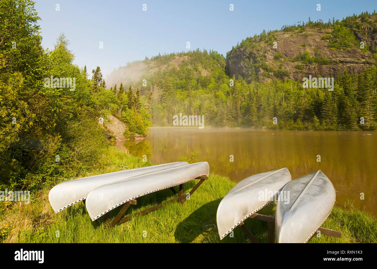 Kleines Pic Fluss, Neys Provincial Park, Lake Superior, Ontario, Kanada Stockfoto
