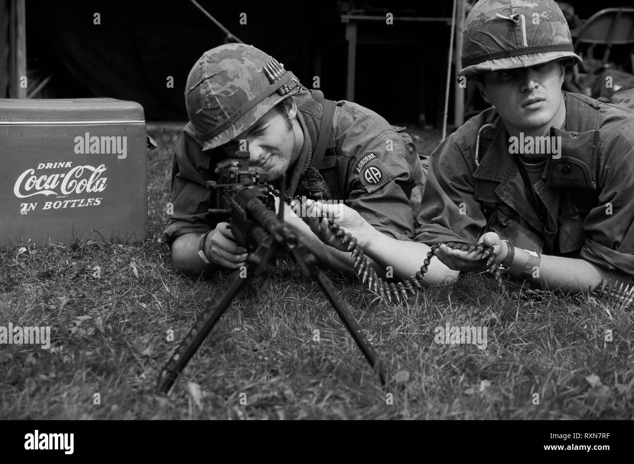 Uns Rifleman Vietnam Krieg (REENACTOR) Stockfoto