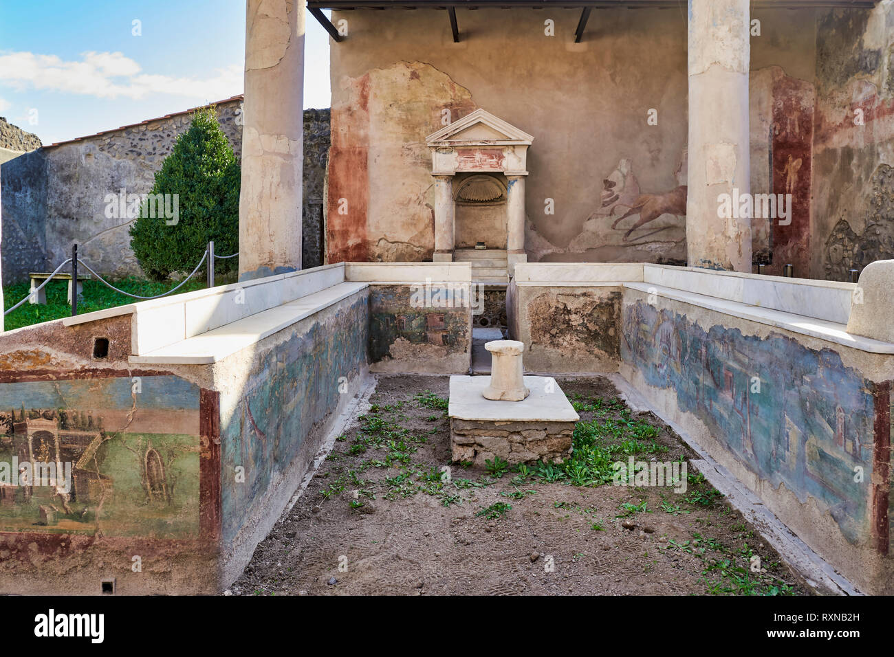 Neapel Kampanien Italien. Pompeji war eine antike römische Stadt in der Nähe von modernen Neapel in der Region Kampanien, im Gebiet der Gemeinde von Pompei. Stockfoto