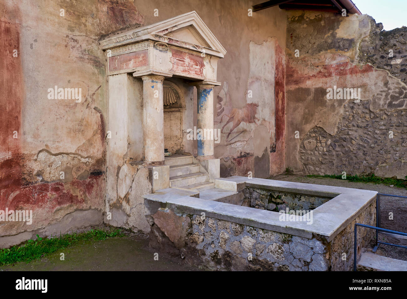 Neapel Kampanien Italien. Pompeji war eine antike römische Stadt in der Nähe von modernen Neapel in der Region Kampanien, im Gebiet der Gemeinde von Pompei. Stockfoto