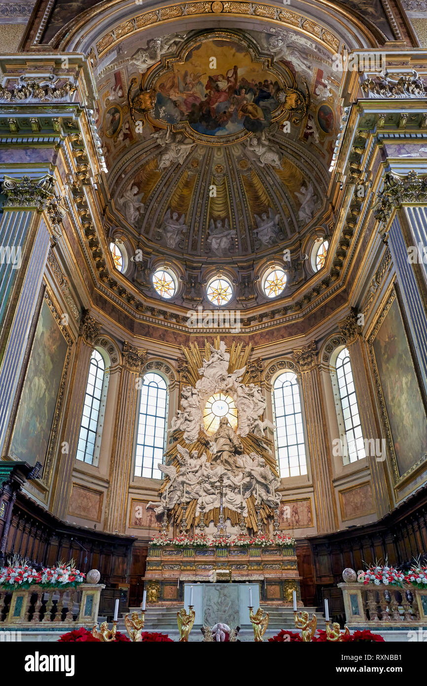 Neapel Kampanien Italien. Neapel Kathedrale (Duomo di Napoli, Kathedrale Santa Maria Assunta oder Kathedrale San Gennaro) ist eine römisch-katholische Cathedra Stockfoto