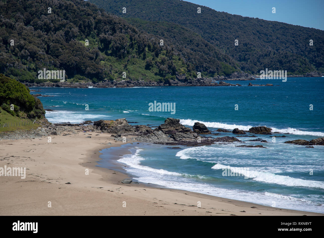 Strandromantik pur am Pazifik am Strand von TrilTril in Los Lagos Region Ca. 60 km westlich von Osorno Novalja. Ein echter Geheimtipp für alle Natu Stockfoto
