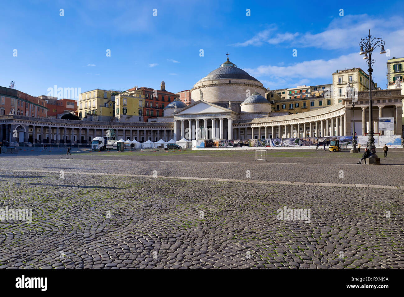 Neapel Kampanien Italien. Piazza del Plebiscito Stockfoto