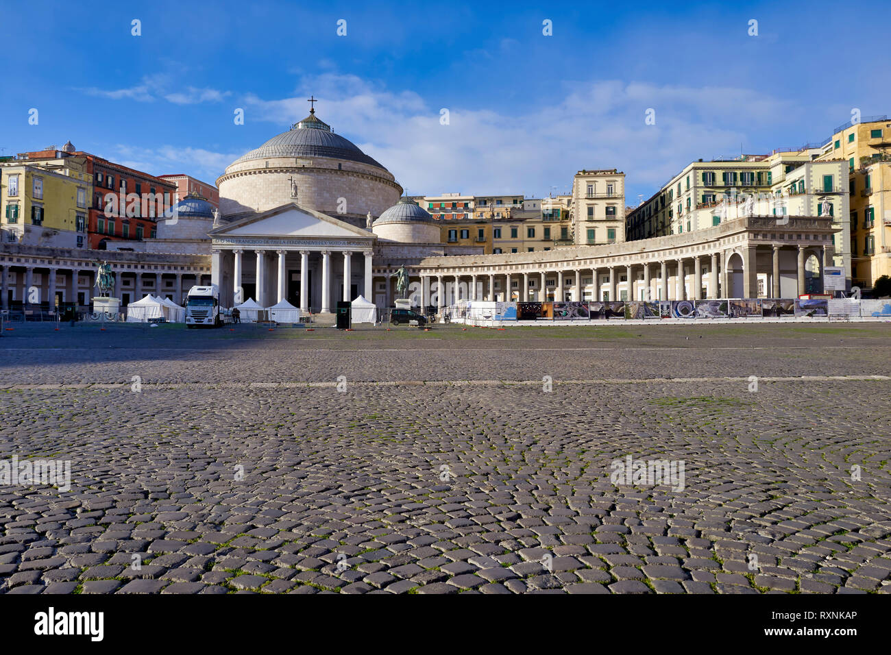 Neapel Kampanien Italien. Piazza del Plebiscito Stockfoto