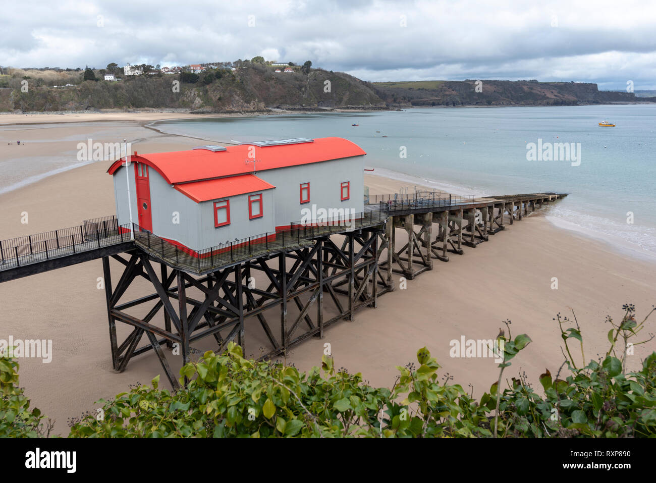 Die alte RNLI lifeboat station Tenby Stockfoto