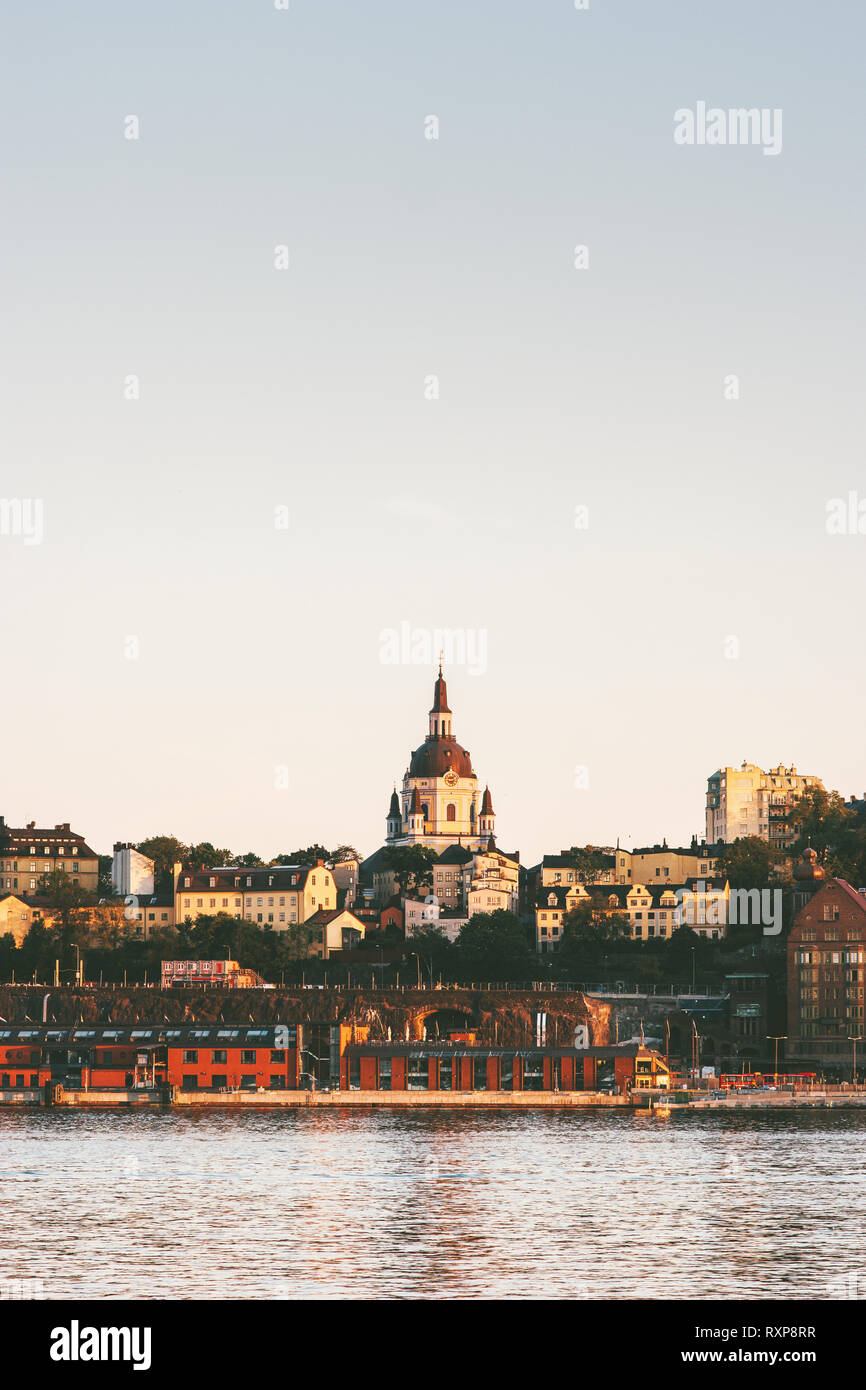 Stockholm Stadtbild Blick touristischen Zentrum von beliebten Sehenswürdigkeiten Stadt in Schweden Europa reisen Stockfoto