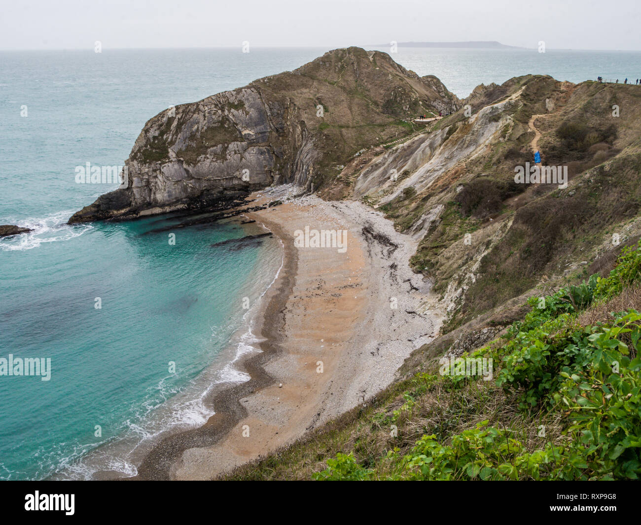 Man O' War Felsen, Man O'War Bay, Durdle Door, Lulworth, Lulworth Cove, Dorset, Großbritannien Stockfoto