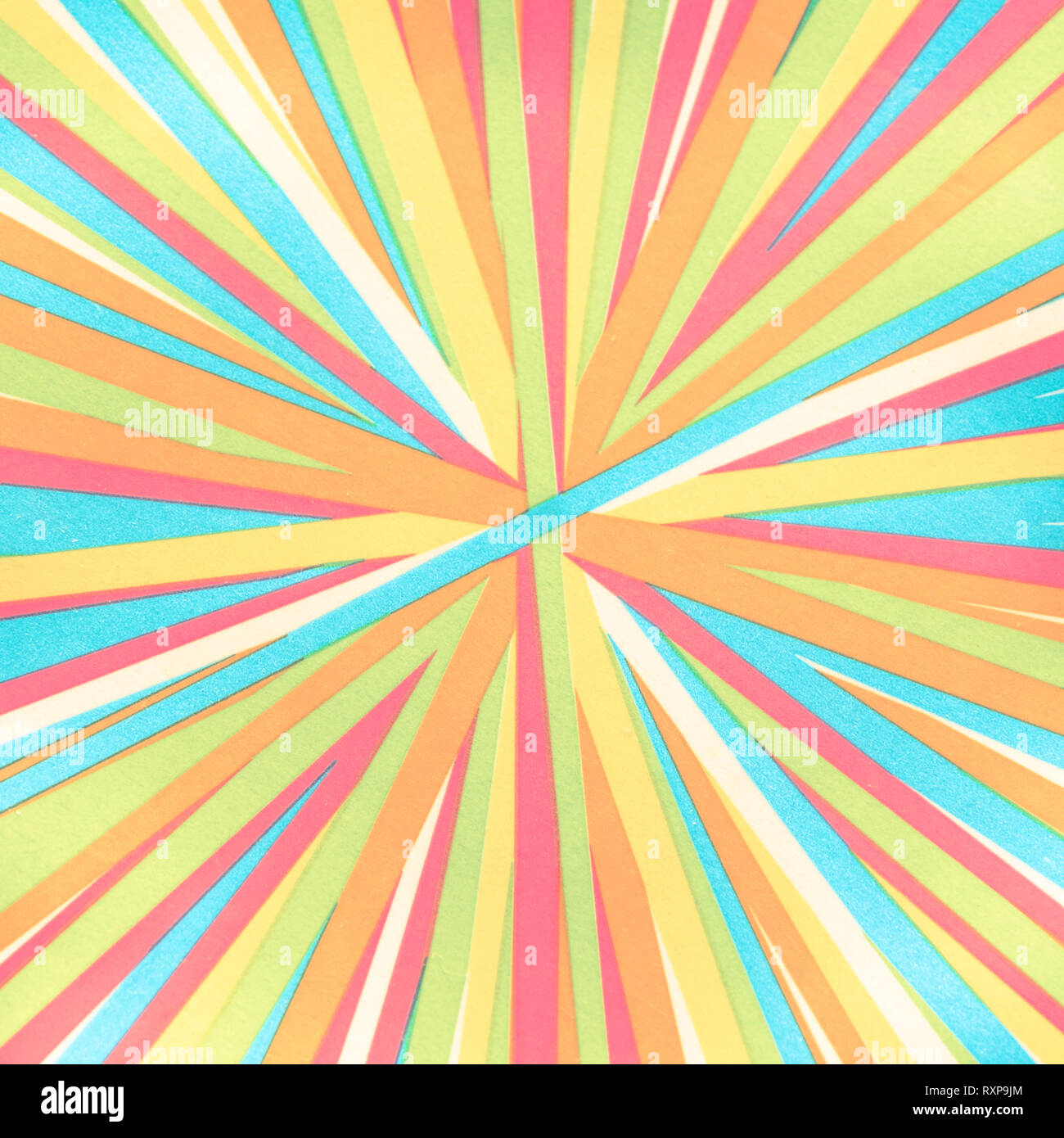 Stürzender Linien - bunte Streifen - Helle Regenbogen Spektrum von Farben radial stürzender Linien Hintergrund Stockfoto