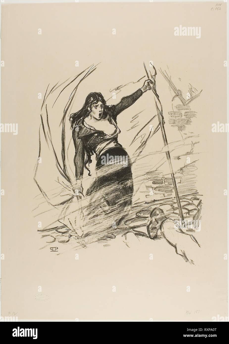 Mai 1871. Théophile-Alexandre Steinlen; Französisch, geboren in der Schweiz, 1859-1923. Datum: 1894. Abmessungen: 341 × 299 mm. Lithographie in Schwarz auf Creme webte Papier. Herkunft: Frankreich. Museum: Das Chicago Art Institute. Autor: Pierre Théophile-Alexandre Steinlen. Stockfoto