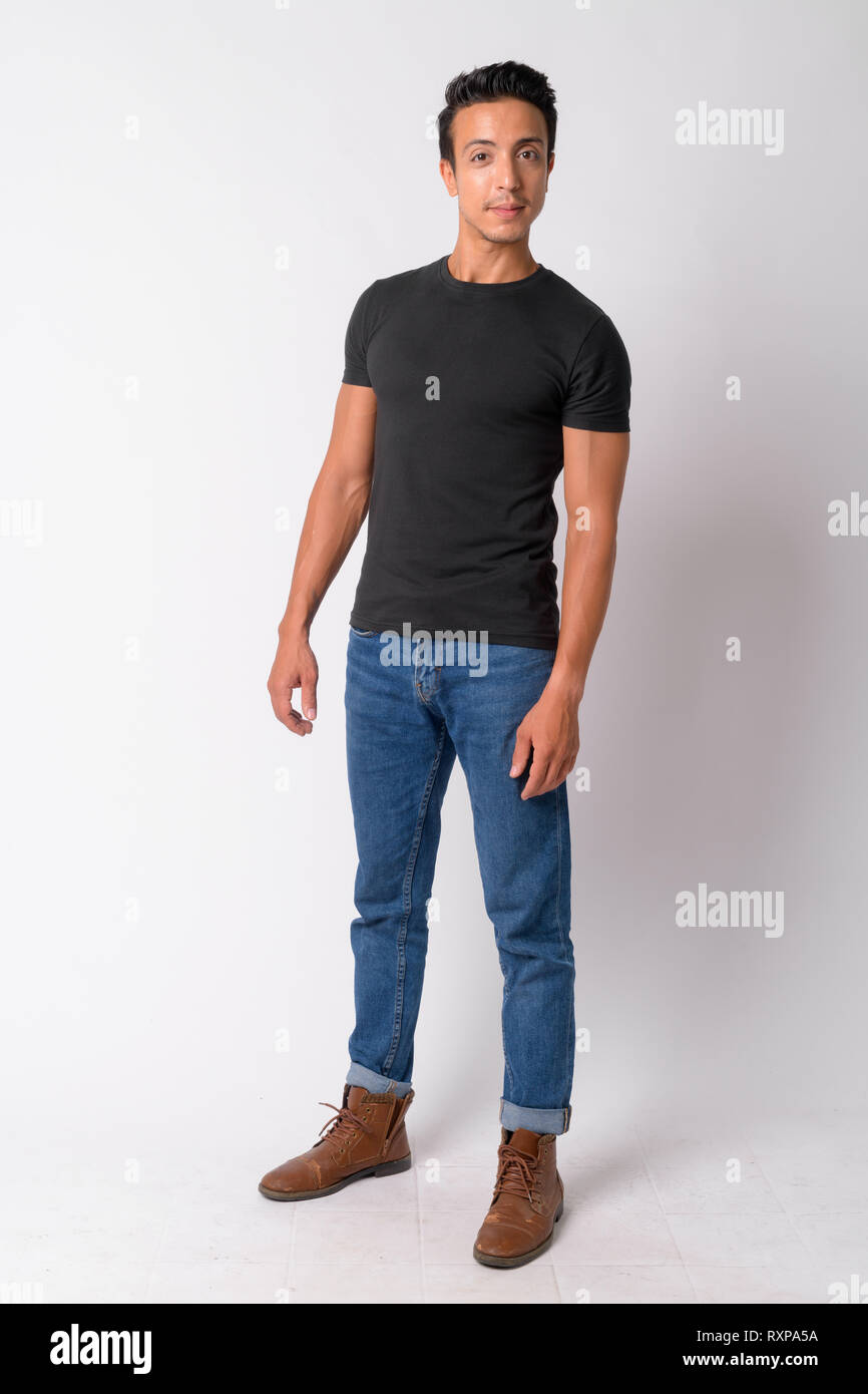 Voller Körper geschossen von stattlichen Hispanic Mann Stockfoto