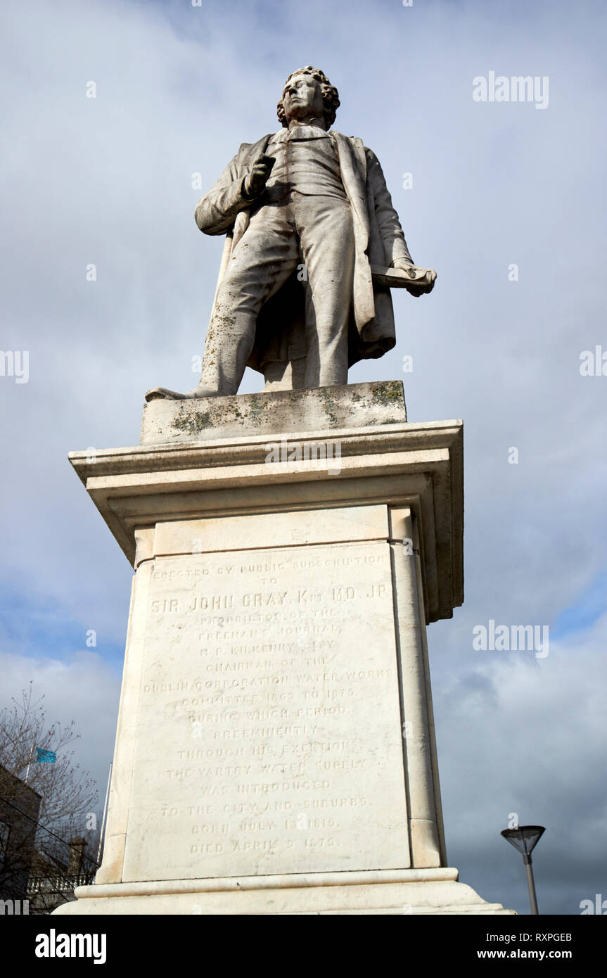 Sir John Gray memorial Statue auf Oconnell Street Dublin Irland Europa Stockfoto