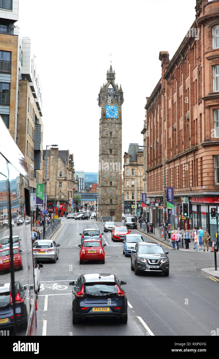 Mautstelle Kirchturm im Zentrum von Glasgow ansonsten wie Glasgow Cross, Glasgow, Schottland bekannt Stockfoto