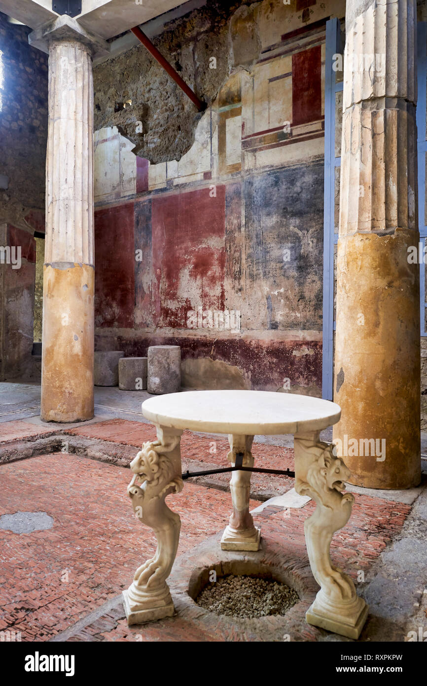Neapel Kampanien Italien. Pompeji war eine antike römische Stadt in der Nähe von modernen Neapel in der Region Kampanien, im Gebiet der Gemeinde von Pompei. Stockfoto