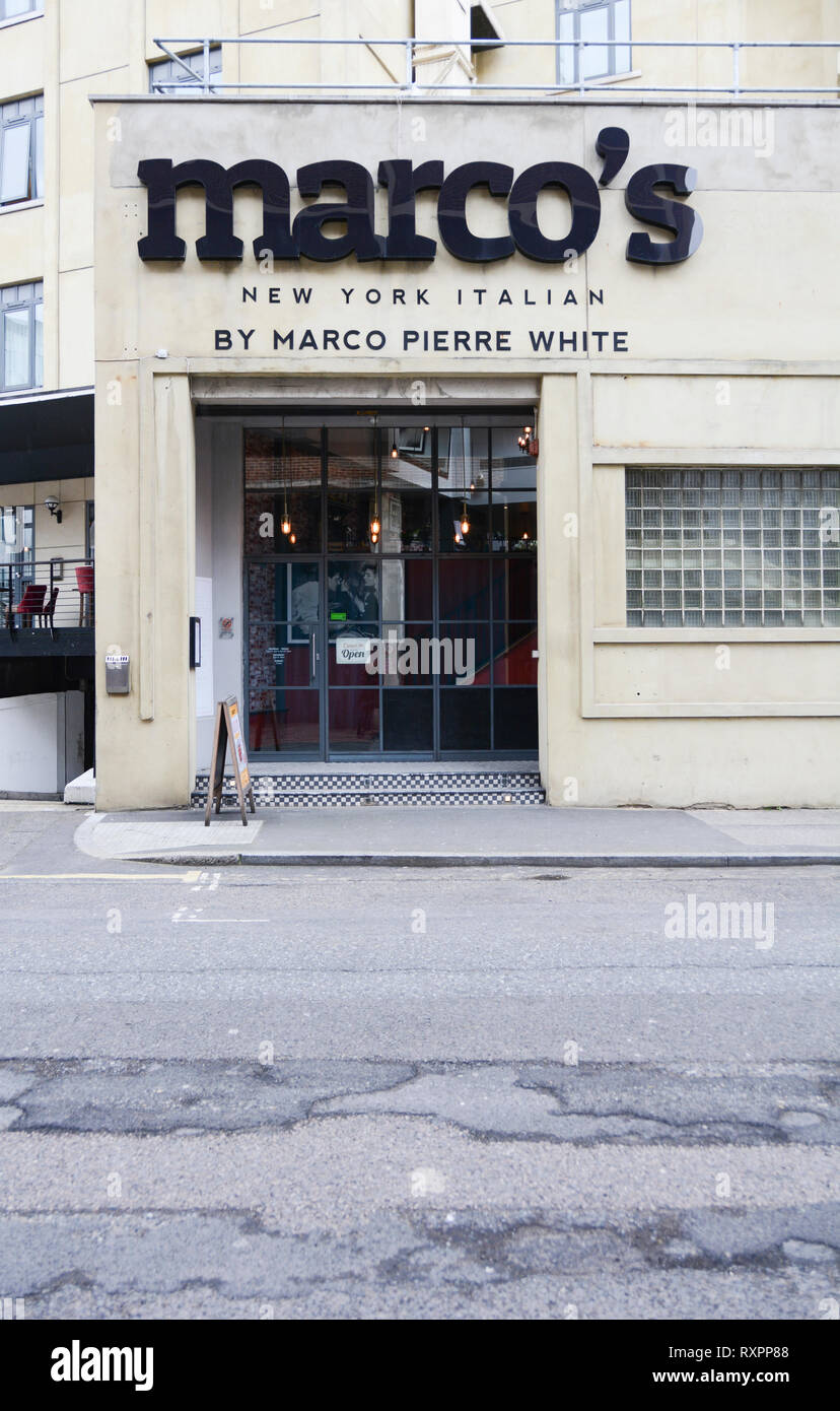 Marco Pierre White's Marco's New York italienische London Bridge, Lavington Street, London, SE1 Stockfoto