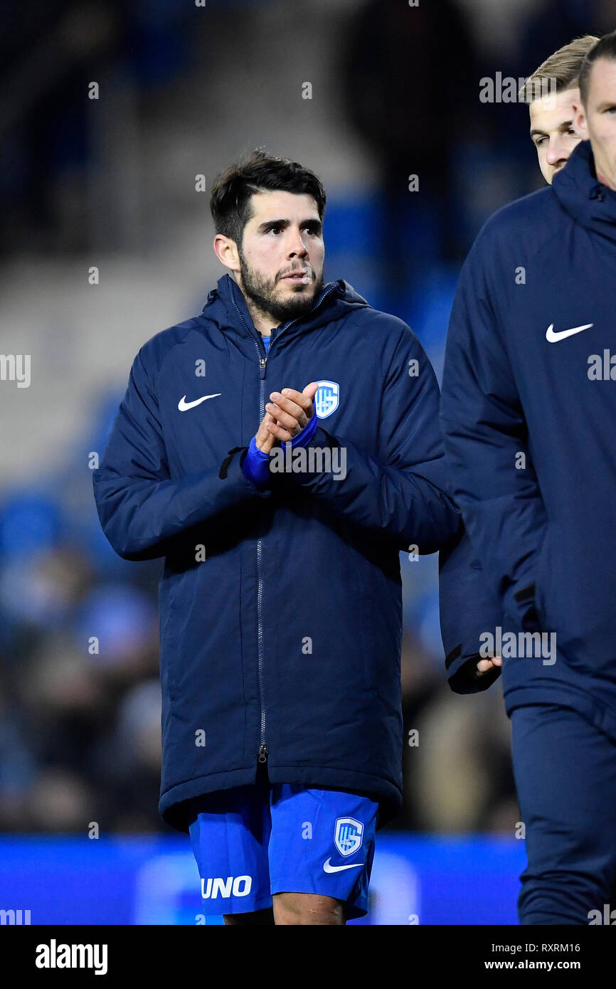 GENK, BELGIEN - 10 März: Alejandro Pozuelo von Genk nach der Jupiler Pro League Spieltag 29 zwischen KRC Genk und Sporting Lokeren am 10. März 2019 in Genk, Belgien. (Foto von Johan Eyckens/Isosport) Stockfoto