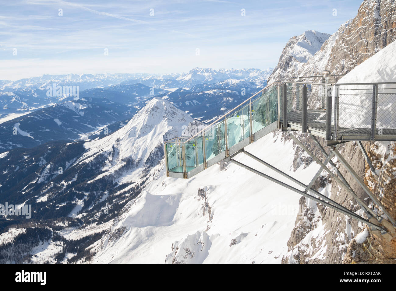 Aussichtsplattform am Dachstein Stockfoto