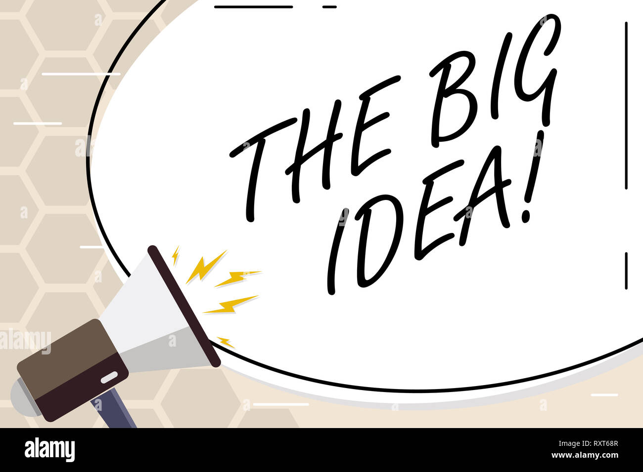Text Zeichen zeigen die große Idee. Business Foto Text haben eine