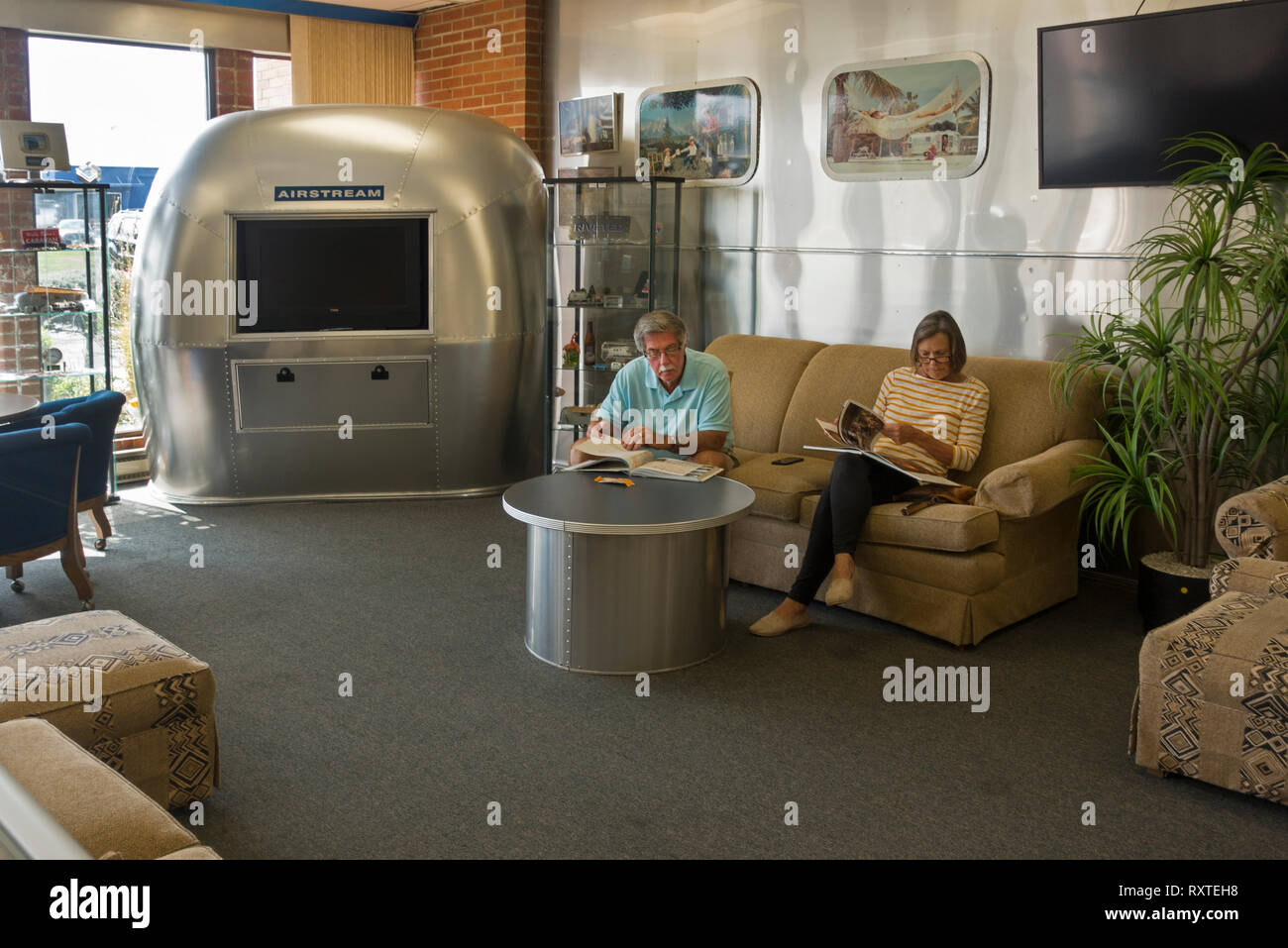 Airstream Werkskundendienst Jackson Center Ohio Stockfoto