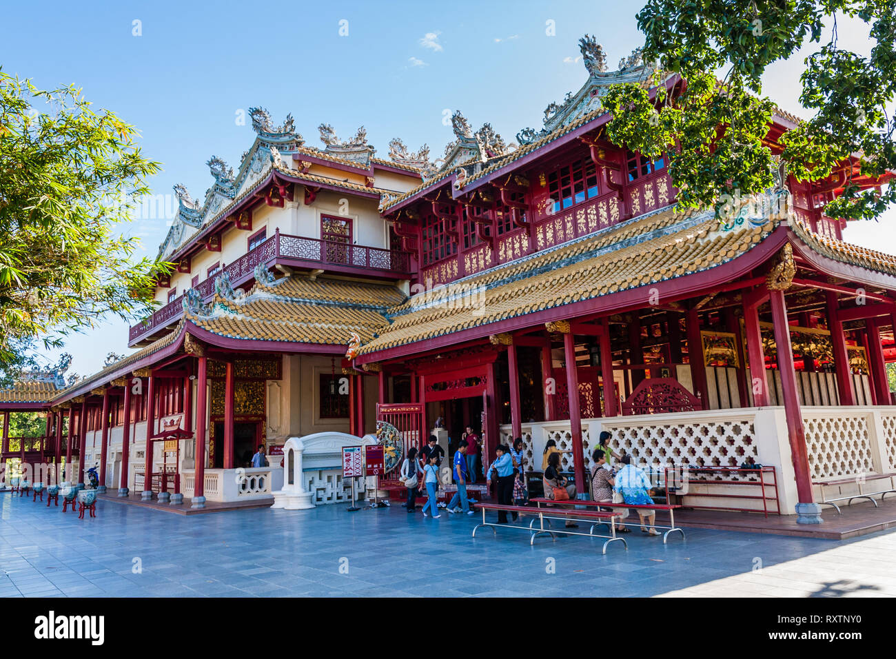 Phra Thinang Wehart Chamrun, der Sommerpalast (Bang Pa-In Palast) und Park, Ayutthaya, Thailand Stockfoto