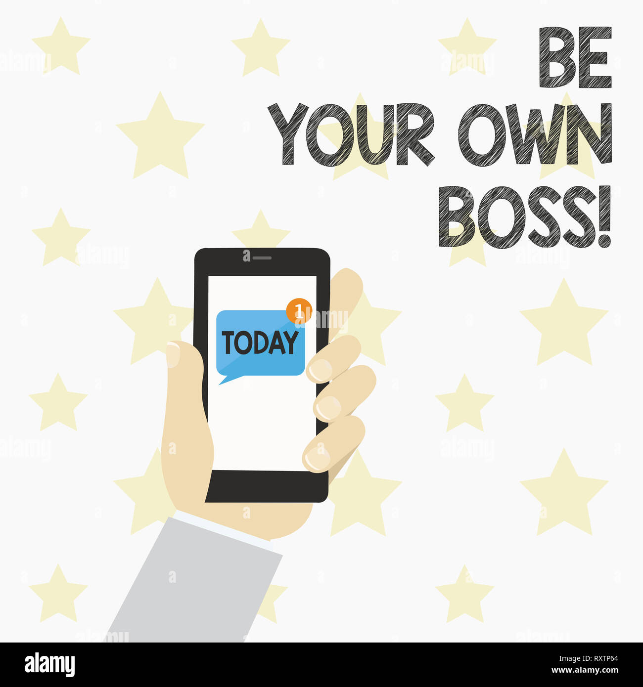 Handschrift Text werden Sie Ihr eigener Chef. Konzeptionelle foto Start Unternehmen Freiberuflich job Startup Unternehmer investieren Stockfoto