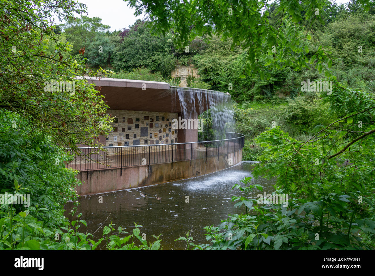 Die amerikanische Garten am Mémorial de Caen (Caen Memorial), Normandie, Frankreich. Stockfoto