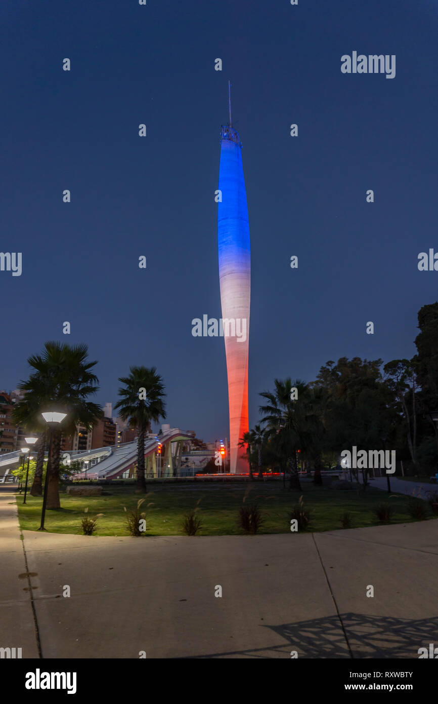 Faro del Bicentenario (Bicentennial Leuchtturm) - Córdoba, Argentinien Stockfoto