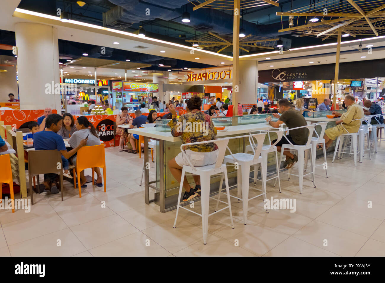 Essbereich, Central Food Hall, Food Court, Einkaufszentrum Central Festival Pattaya, Thailand Stockfoto