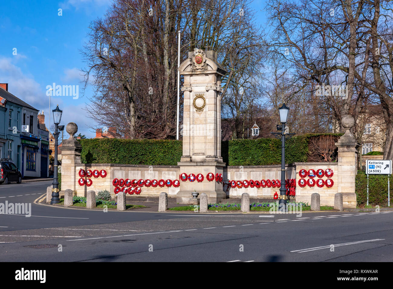 Wellingborough Kriegerdenkmal, Stockfoto