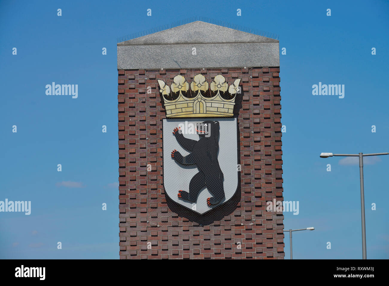 Berliner Wappen, Tiburtiusbruecke, Steglitz, Berlin, Deutschland, Tiburtiusbr³cke Stockfoto