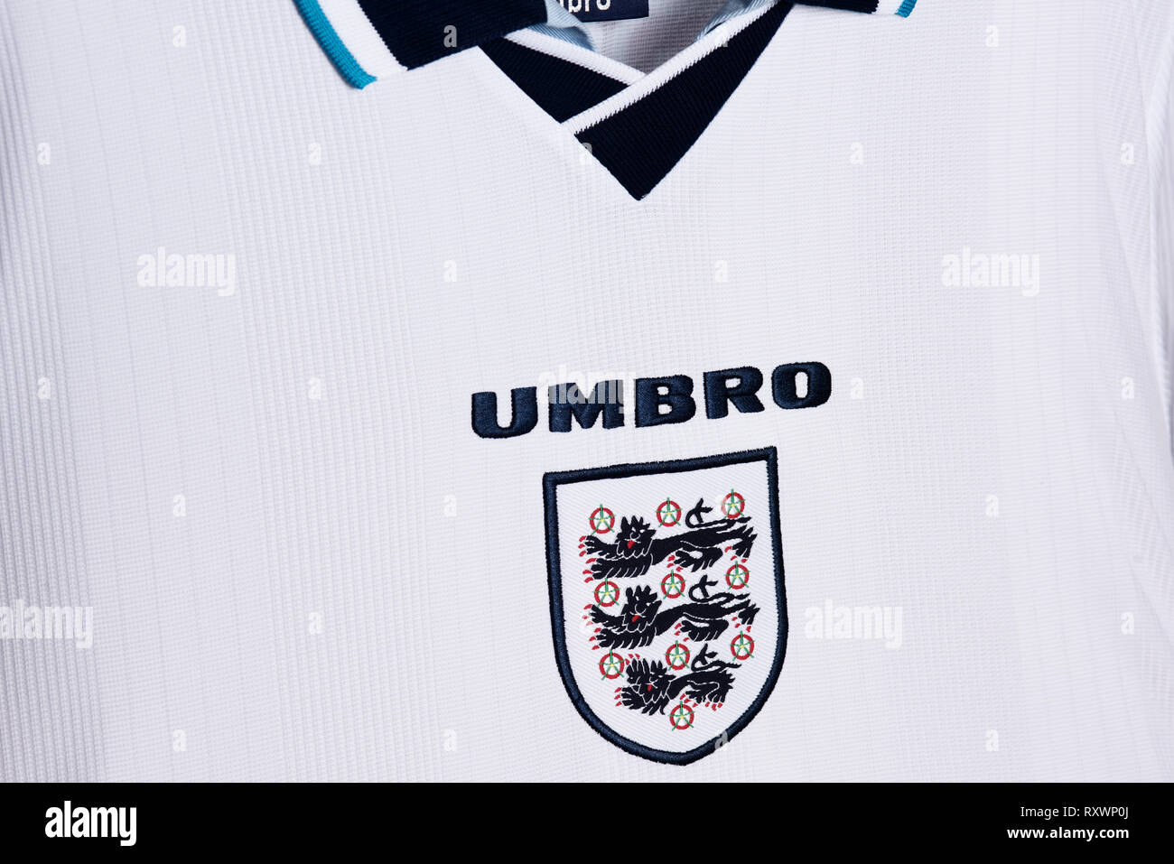 In der Nähe von England National Football team Euro 96 Kit. Stockfoto