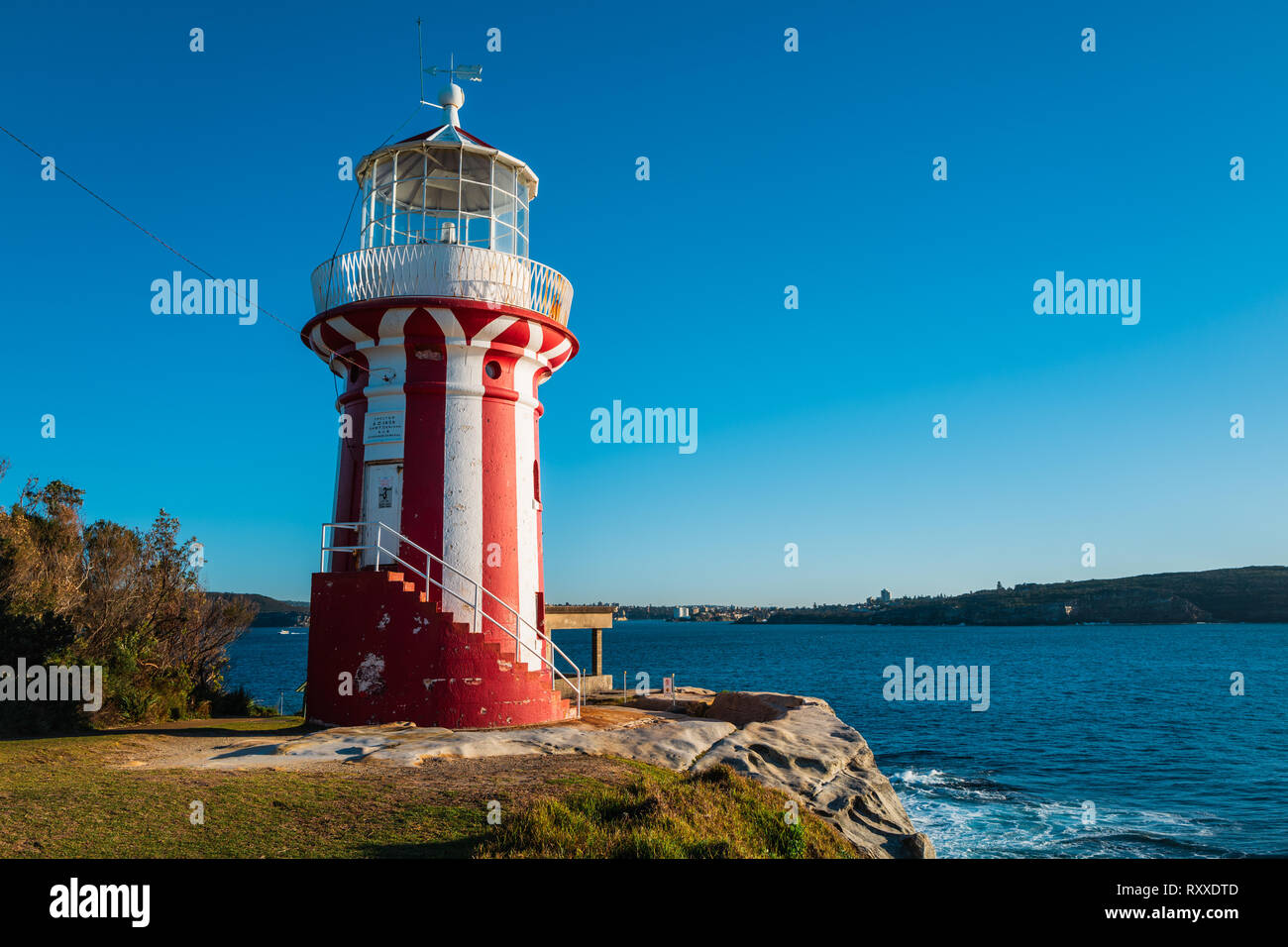 Die hornby Leuchtturm in einem schönen Pacific Sunrise in Sydney, Australien Stockfoto