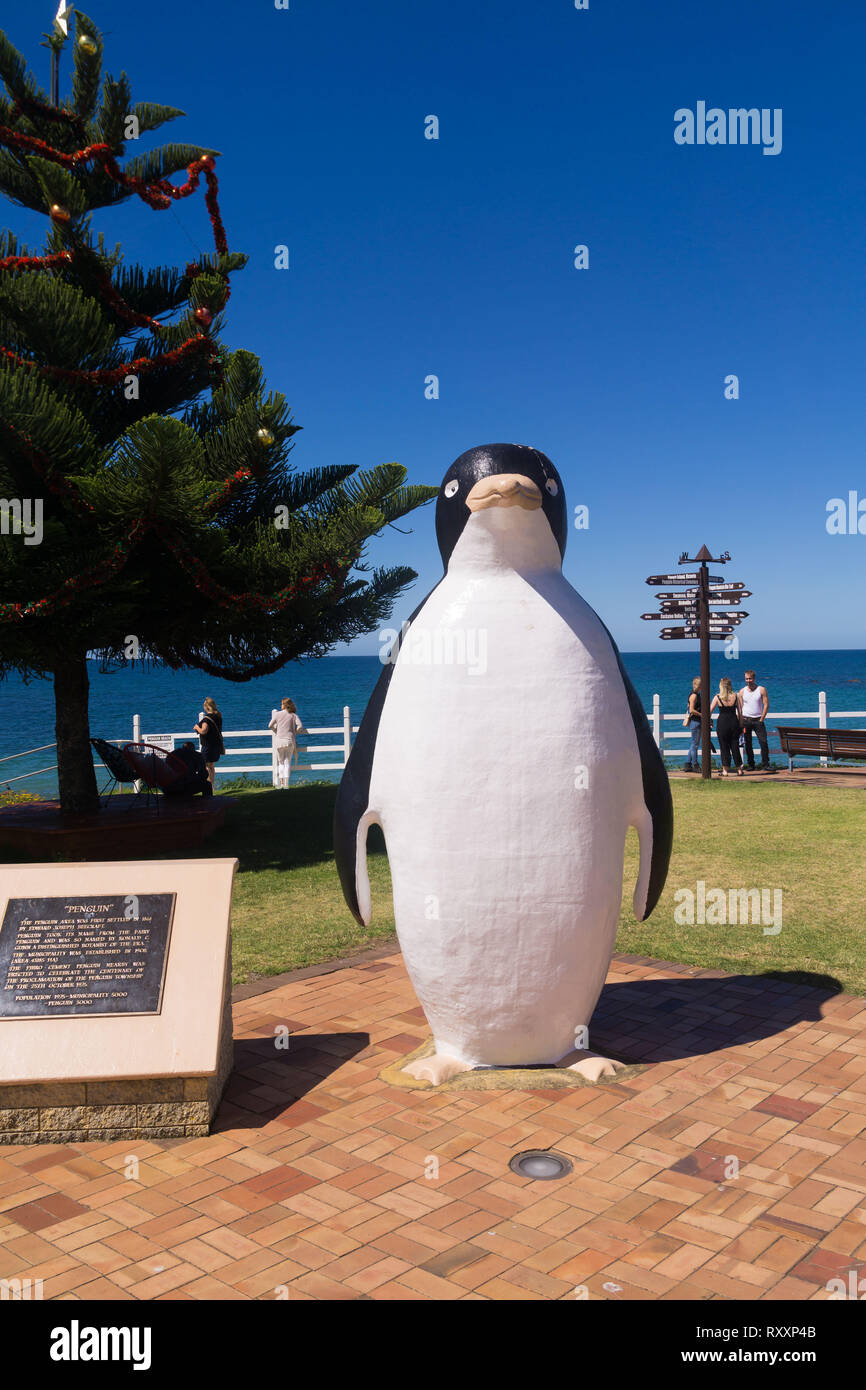Die großen Pinguin in der Stadt Pinguin, Tasmanien Stockfoto