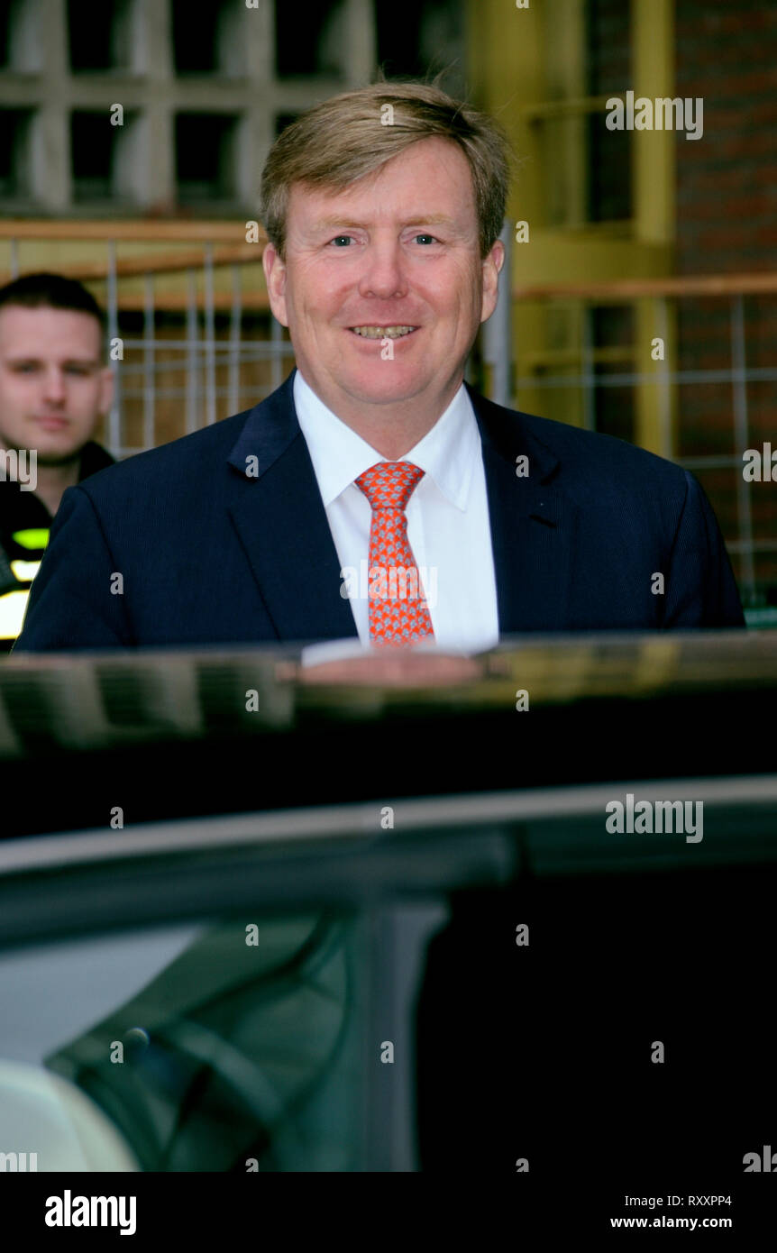 Werkspoorkathedraal, Utrecht. 8. März, 2019. Seine königliche Hoheit König Williem-Alexander nimmt an den Start von "gesunde Jugend Woche" eine fünftägige allgemein Fall. Ac Stockfoto