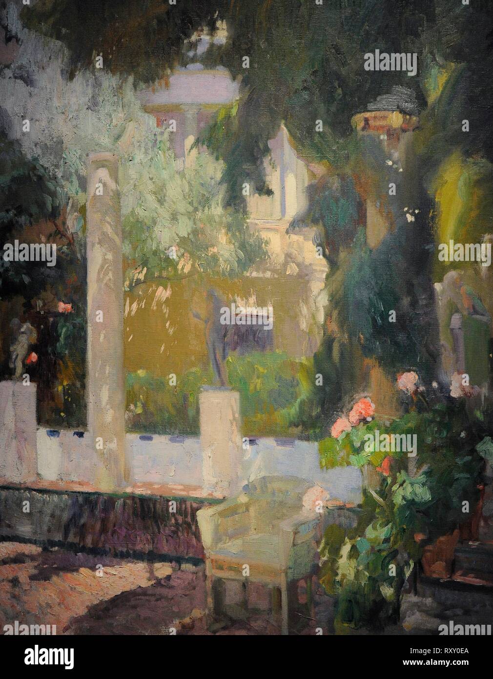 Joaquín Sorolla y Bastida (1863-1923). Pintor Español. Jardín de la Casa Sorolla, 1920. Museo Sorolla. Madrid. España. Stockfoto