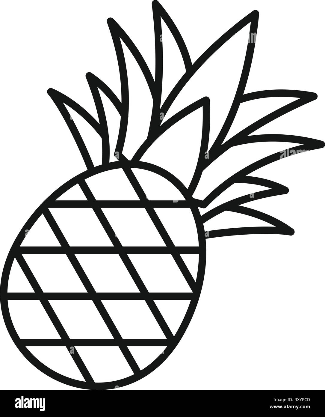 Ananas Symbol. Umrisse Ananas vektor Symbol für Web Design auf weißem
