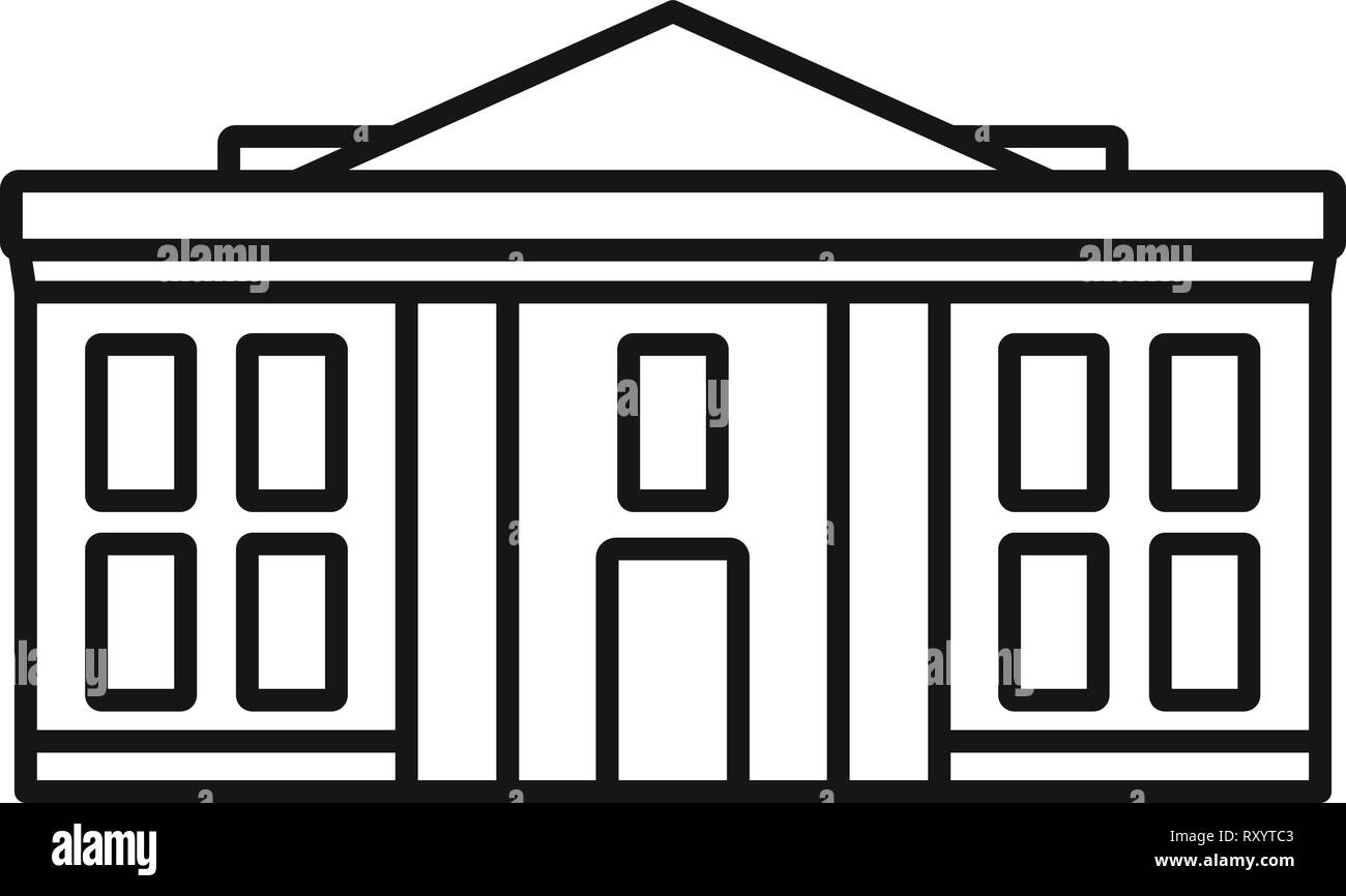 Museum Gericht Symbol. Übersicht museum Gericht vektor Symbol für Web Design auf weißem Hintergrund Stock Vektor