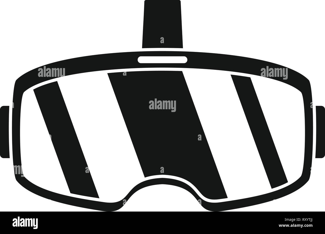Virtual reality Headset Symbol. Einfache Abbildung von Virtual Reality headset Vektor Symbol für Web Design auf weißem Hintergrund Stock Vektor