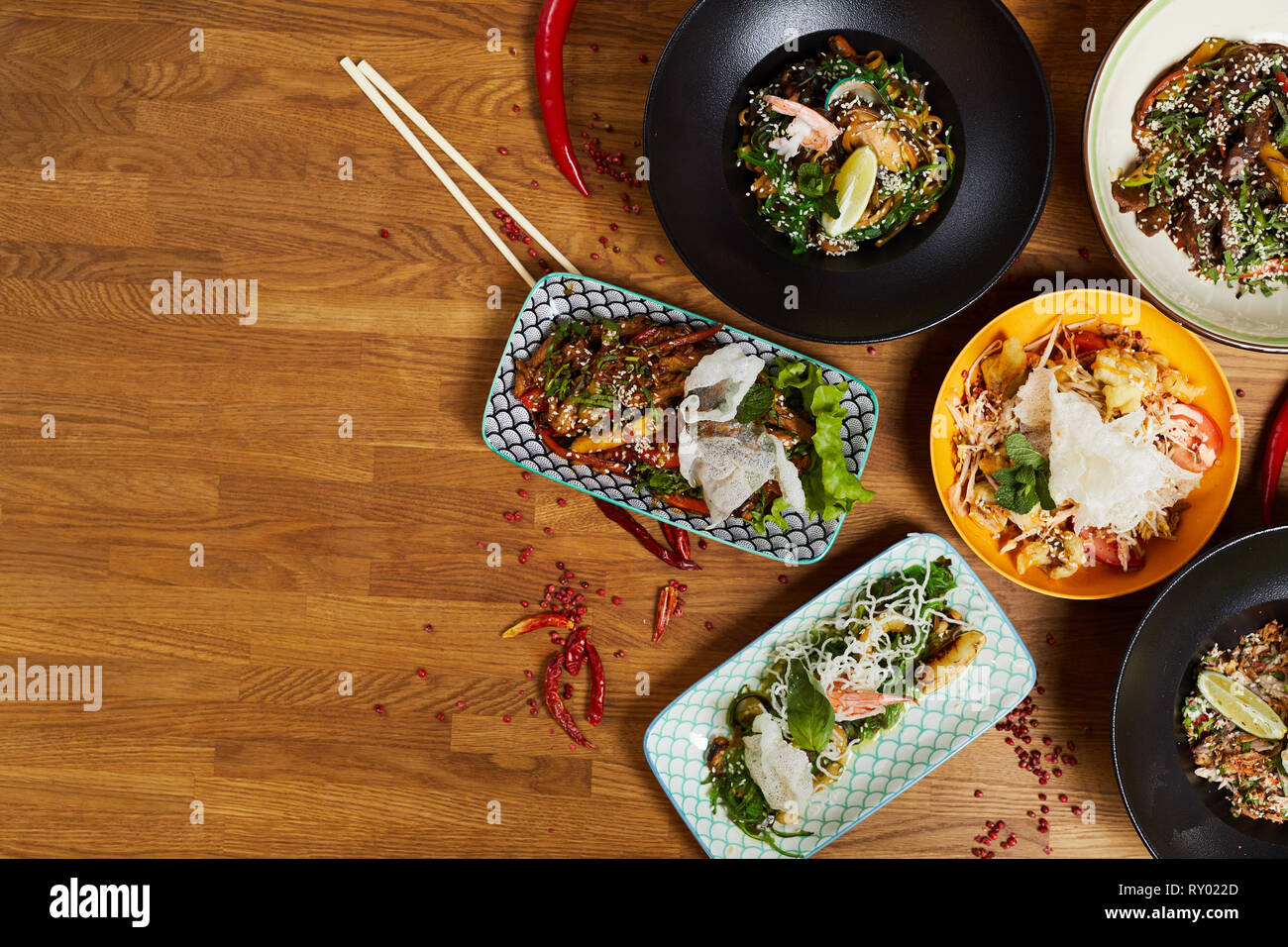 Gourmet asiatische Lebensmittel Stockfoto