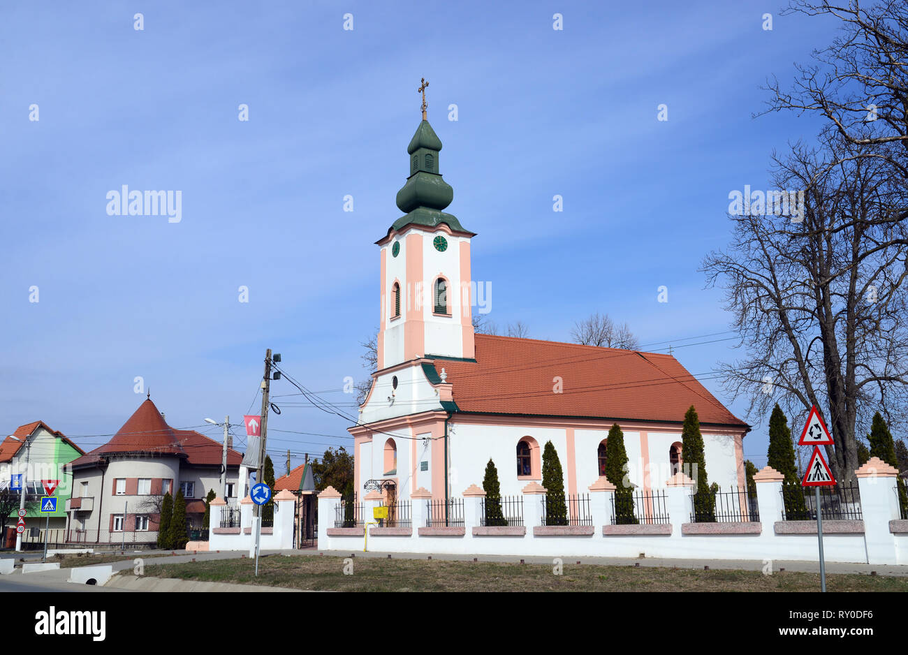 Giroc Dorfkirche Timis county Rumänien religiösen Sehenswürdigkeiten Architektur Stockfoto